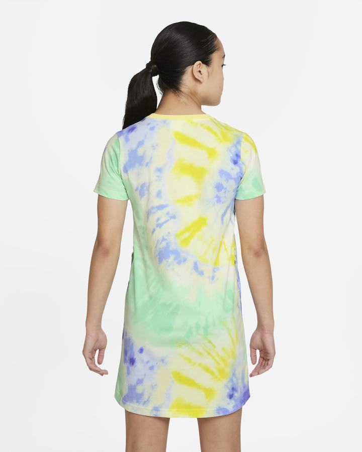 Vestido Nike Sportswear Kids Tie-Dye Niña Verde Menta | QDALX-1537