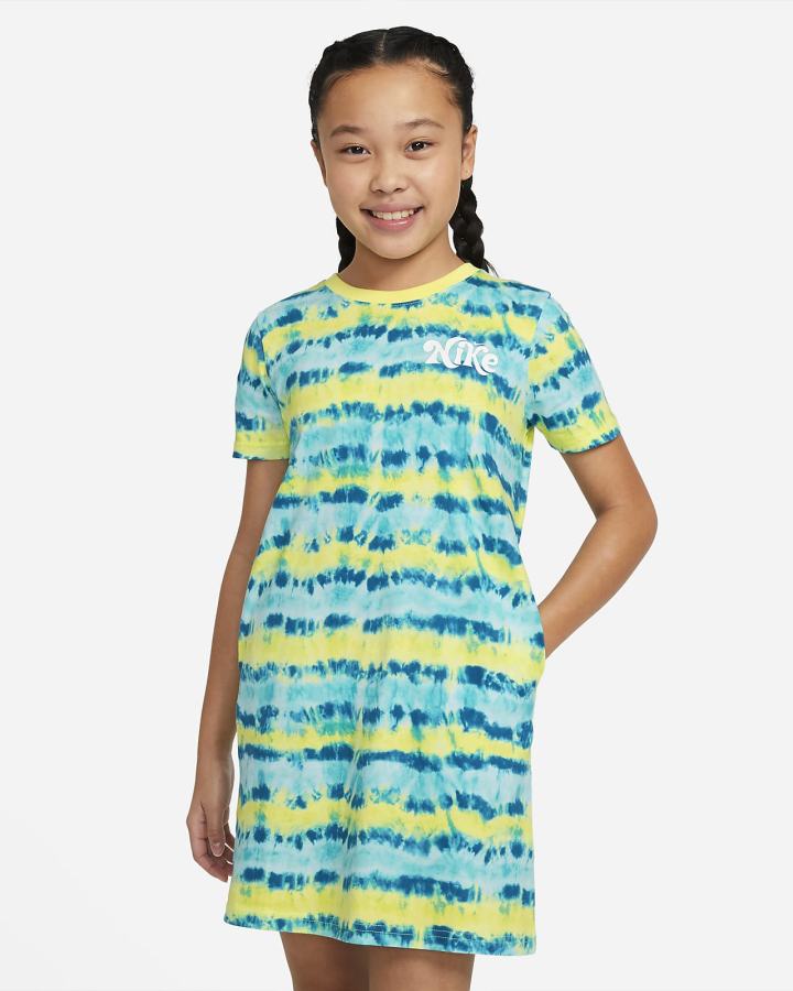 Vestido Nike Sportswear Kids Tie-Dye Niña Multicolor | YBUIQ-4820