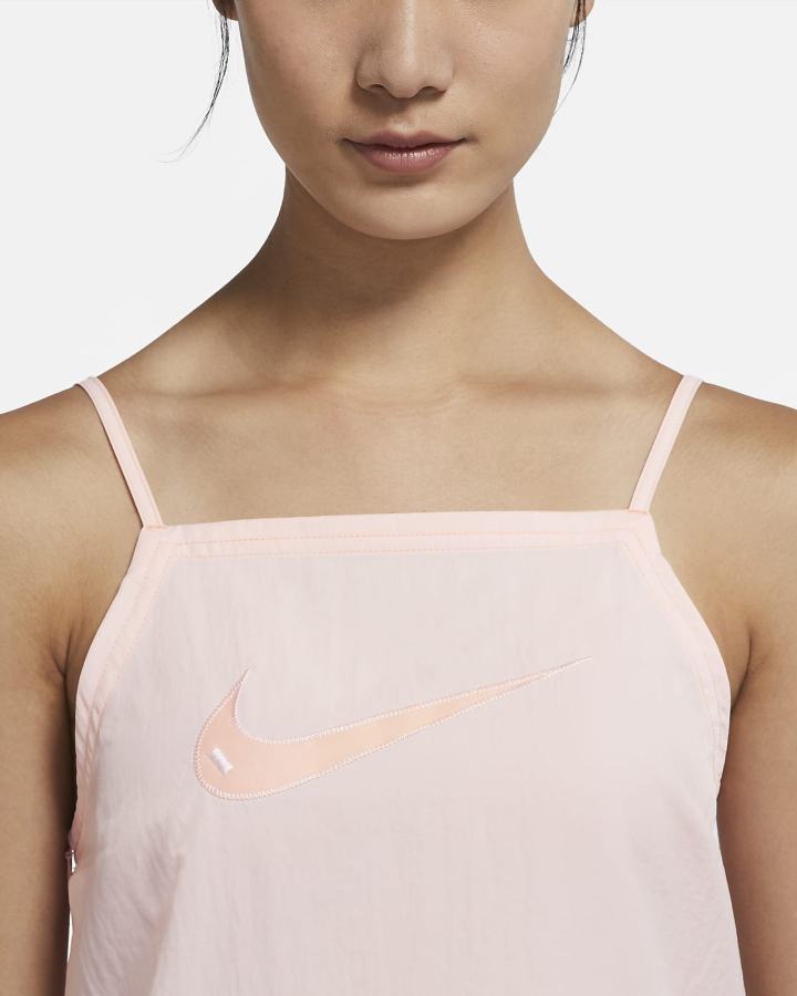 Vestido Nike Sportswear Swoosh Woven Cami Mujer Blancas Naranjas | UCSAL-4017