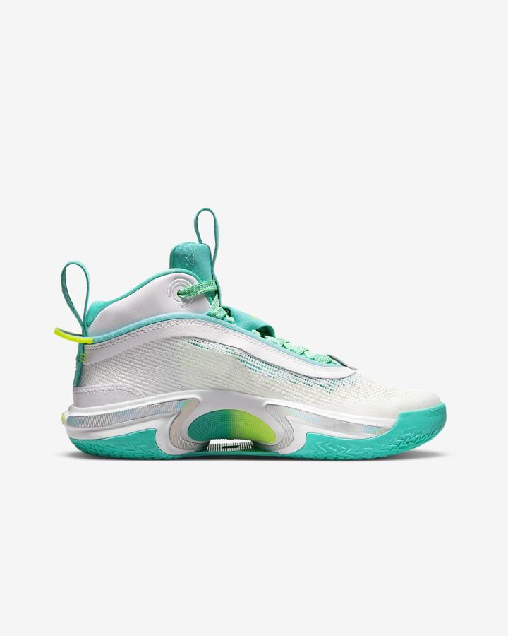 Zapatillas Baloncesto Nike Air Jordan XXXVI Guo Kids Niña Blancas Metal Plateadas | FQNEP-3175