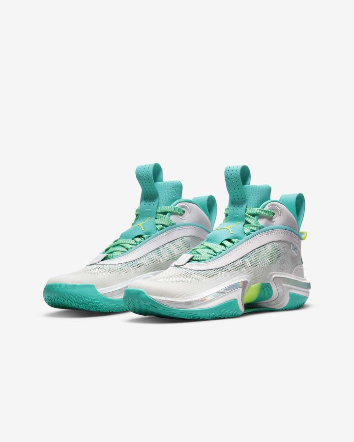 Zapatillas Baloncesto Nike Air Jordan XXXVI Guo Kids Niña Blancas Metal Plateadas | FQNEP-3175