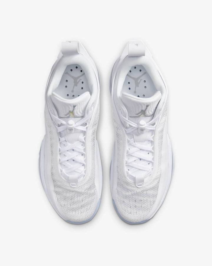 Zapatillas Baloncesto Nike Air Jordan XXXVI Low Hombre Blancas Metal Plateadas | GPMFO-1480