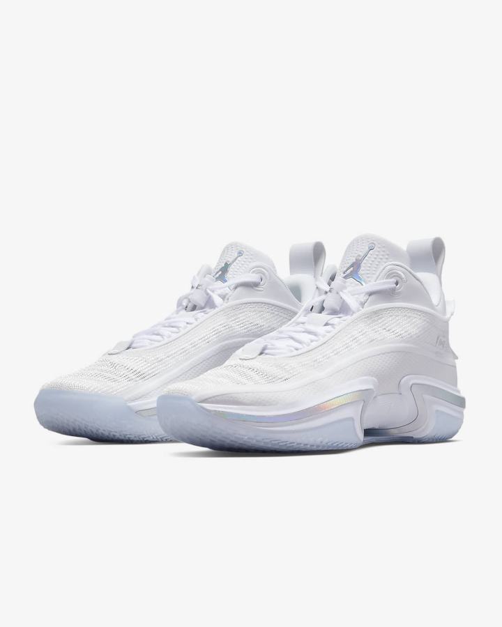 Zapatillas Baloncesto Nike Air Jordan XXXVI Low Hombre Blancas Metal Plateadas | GPMFO-1480