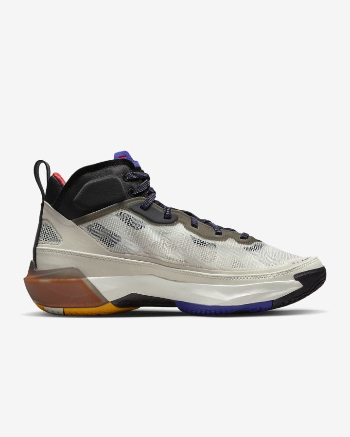 Zapatillas Baloncesto Nike Air Jordan XXXVII Hombre Beige Claro Negras Rojas | KWJQB-7305