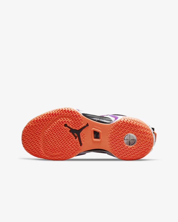 Zapatillas Baloncesto Nike Air Jordan XXXVI Kids Niño Negras Blancas Mango Claro Moradas | KZJVD-4506