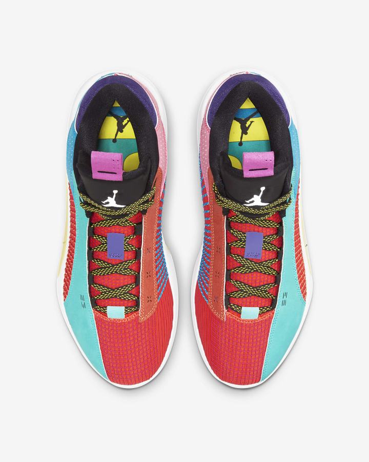 Zapatillas Baloncesto Nike Air Jordan XXXV Low DS PF Hombre Rojas Claro Azules Metal Plateadas | LHZEF-3209