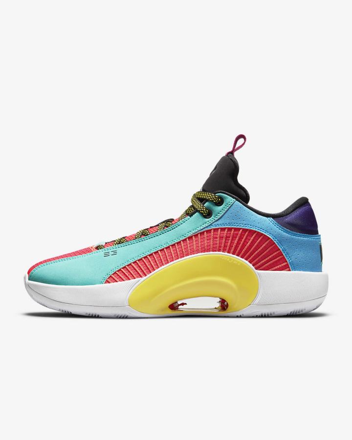Zapatillas Baloncesto Nike Air Jordan XXXV Low DS PF Hombre Rojas Claro Azules Metal Plateadas | LHZEF-3209