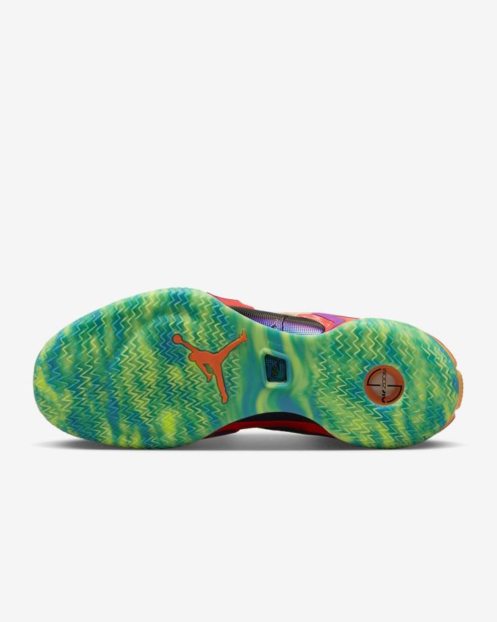 Zapatillas Baloncesto Nike Air Jordan XXXVI Low PE Hombre Negras Verde Moradas | QGBWF-9826