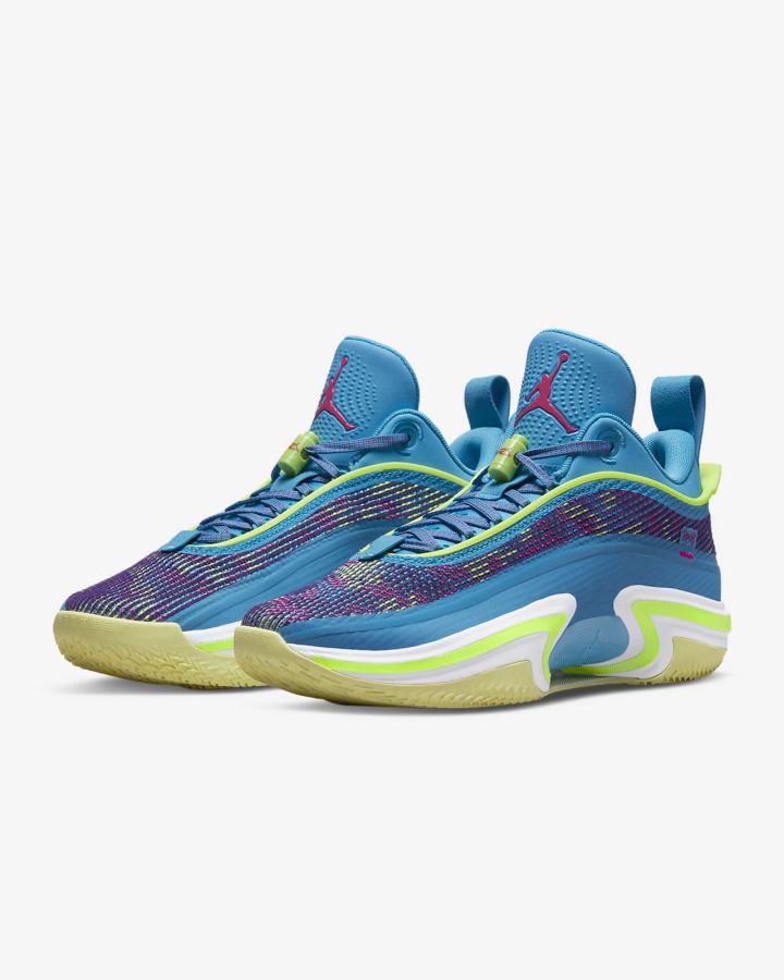 Zapatillas Baloncesto Nike Air Jordan XXXVI Low Luka PF Hombre Azules Moradas Rosas Verde | TNYXD-5837