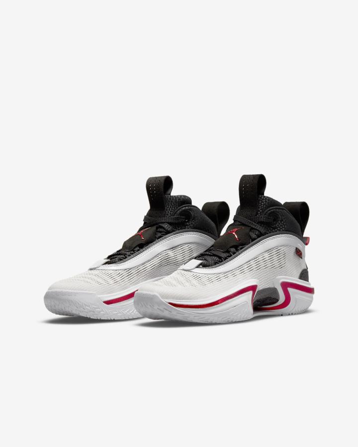 Zapatillas Baloncesto Nike Air Jordan XXXVI Kids Niño Blancas Negras Rojas | WPVXB-8316