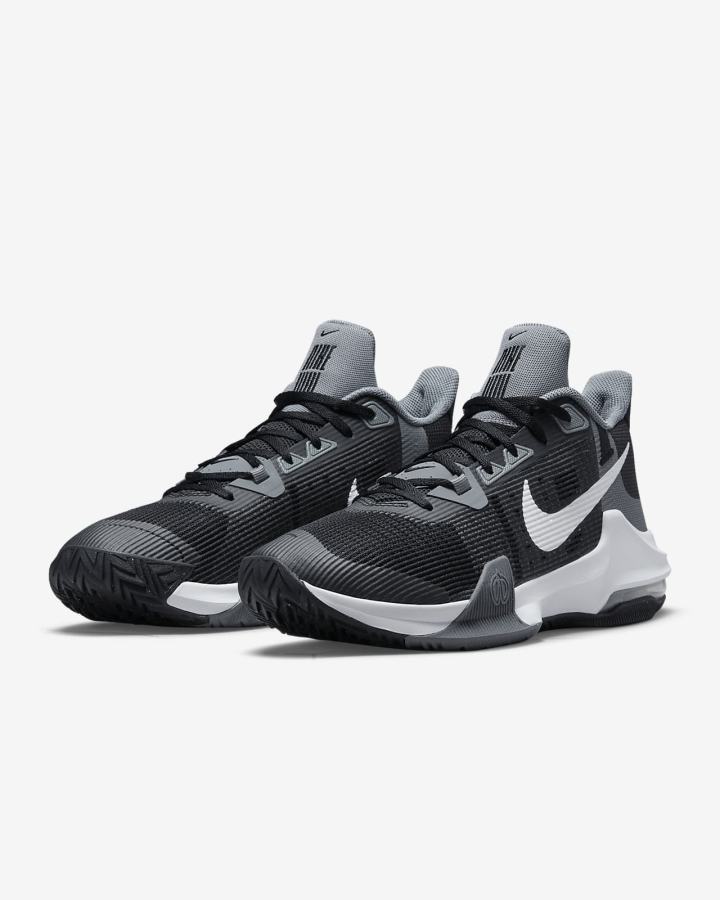 Zapatillas Baloncesto Nike Air Max Impact 3 Hombre Negras Gris Blancas | LAJDQ-7486