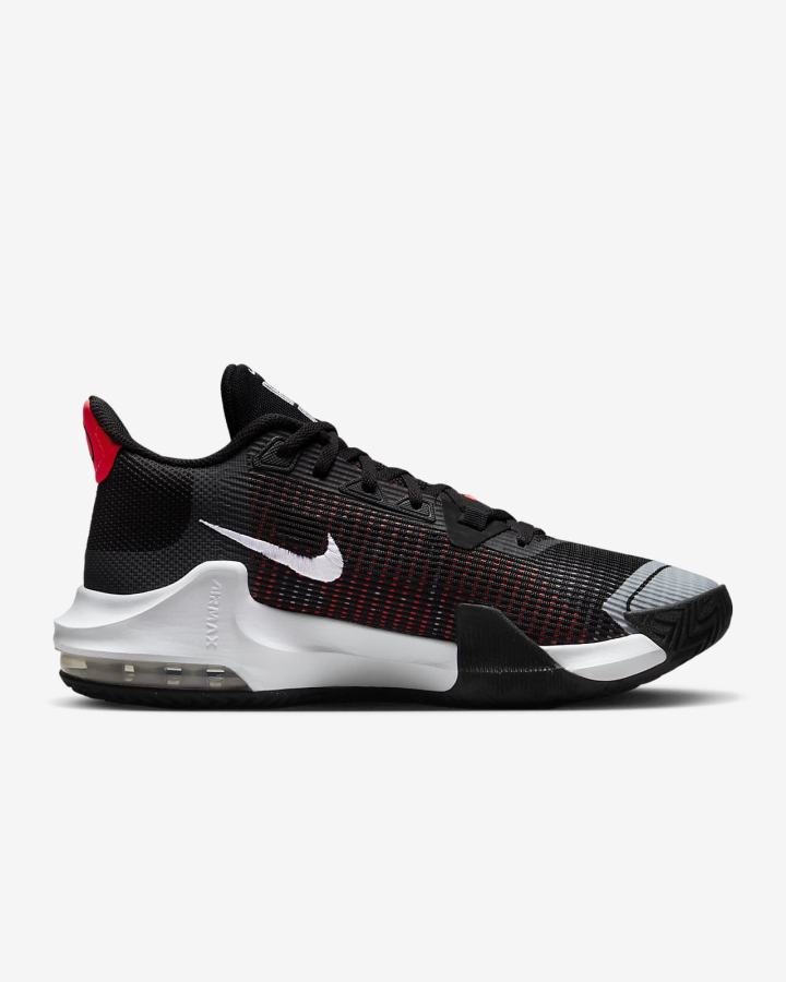 Zapatillas Baloncesto Nike Air Max Impact 3 Mujer Negras Rojas Claro Blancas | MITAF-7891
