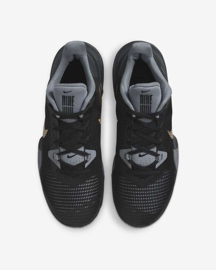 Zapatillas Baloncesto Nike Air Max Impact 3 Mujer Negras Gris Gris Oscuro Metal Doradas | PVUHJ-9520