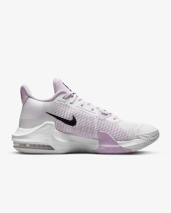 Zapatillas Baloncesto Nike Air Max Impact 3 Mujer Blancas Negras | VBQNI-6157