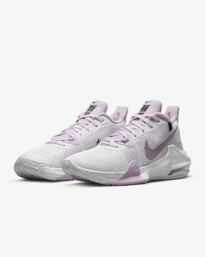 Zapatillas Baloncesto Nike Air Max Impact 3 Mujer Blancas Negras | VBQNI-6157
