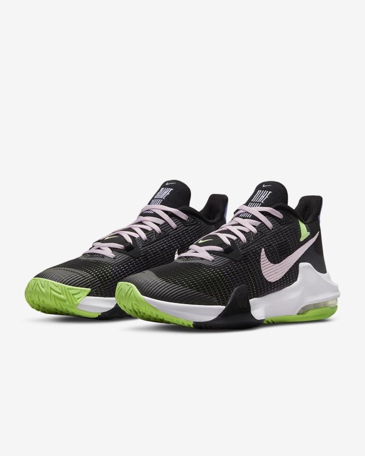 Zapatillas Baloncesto Nike Air Max Impact 3 Hombre Negras Verde Moradas Rosas | YXUFC-6031