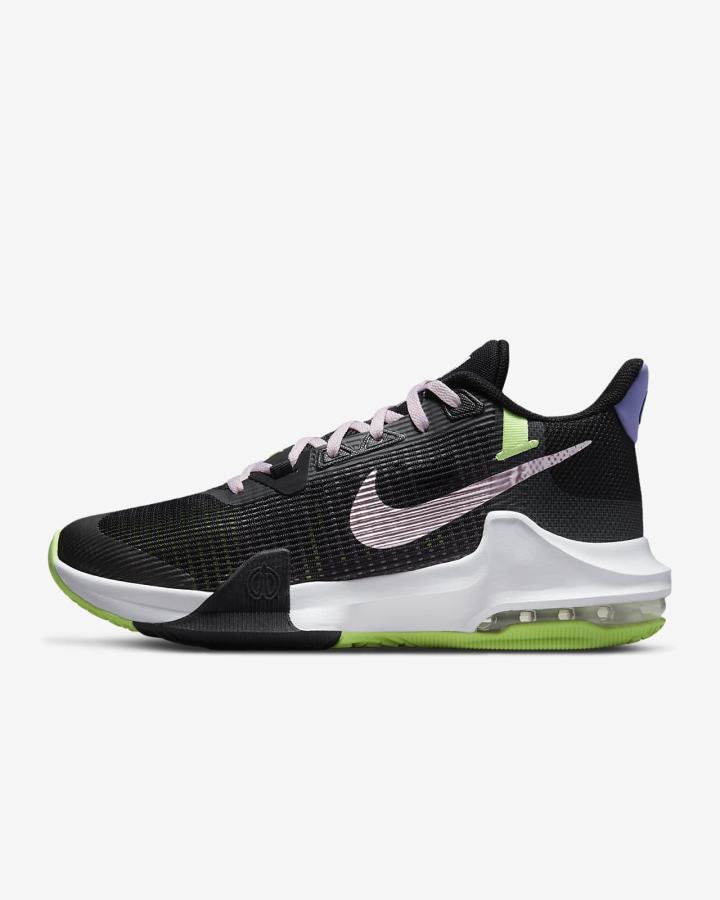 Zapatillas Baloncesto Nike Air Max Impact 3 Hombre Negras Verde Moradas Rosas | YXUFC-6031