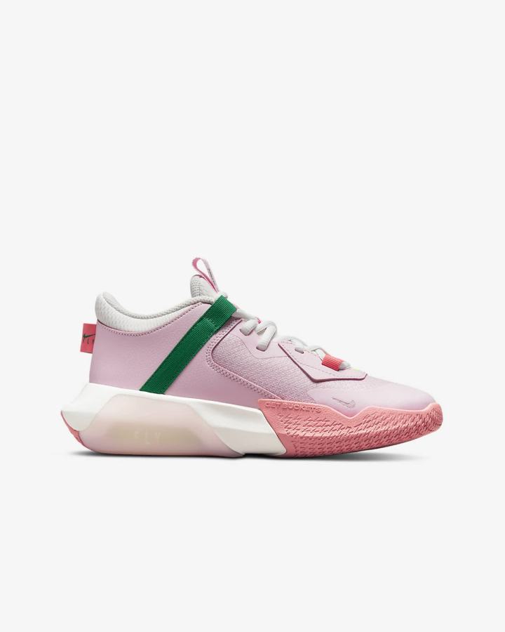 Zapatillas Baloncesto Nike Air Zoom Crossover Kids Niña Rosas Blancas | DESNU-3720