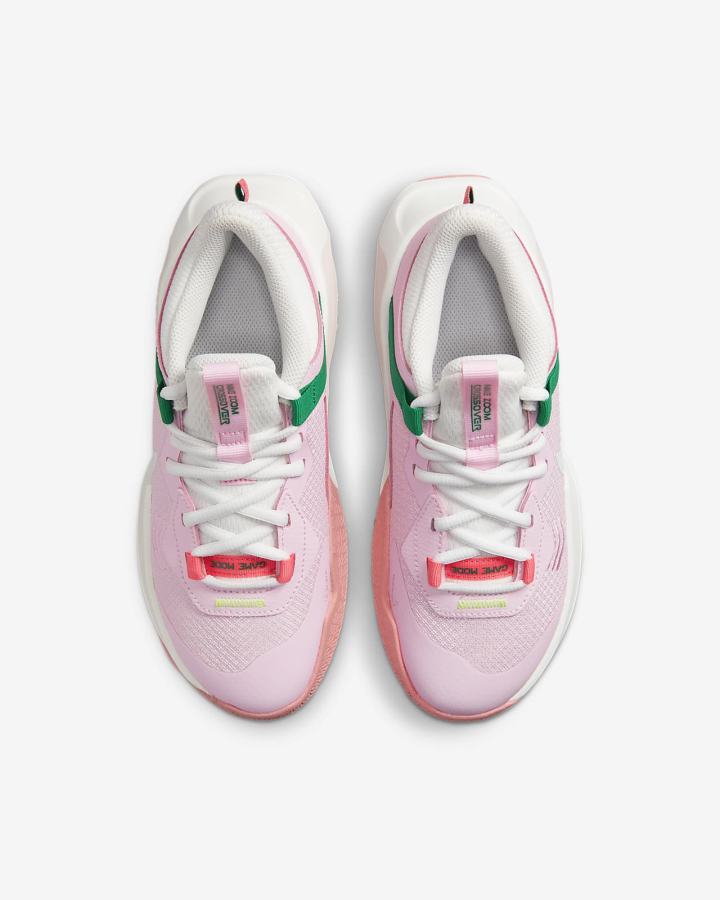 Zapatillas Baloncesto Nike Air Zoom Crossover Kids Niña Rosas Blancas | DESNU-3720