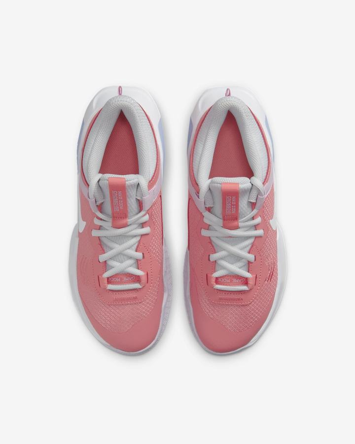 Zapatillas Baloncesto Nike Air Zoom Crossover Kids Niña Rosas Azules Plateadas Blancas | EHYSI-0768