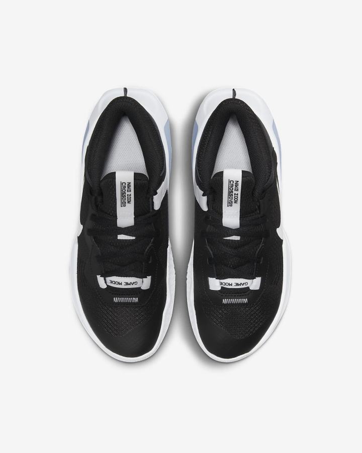 Zapatillas Baloncesto Nike Air Zoom Crossover Kids Niña Negras Blancas | IULOE-2703