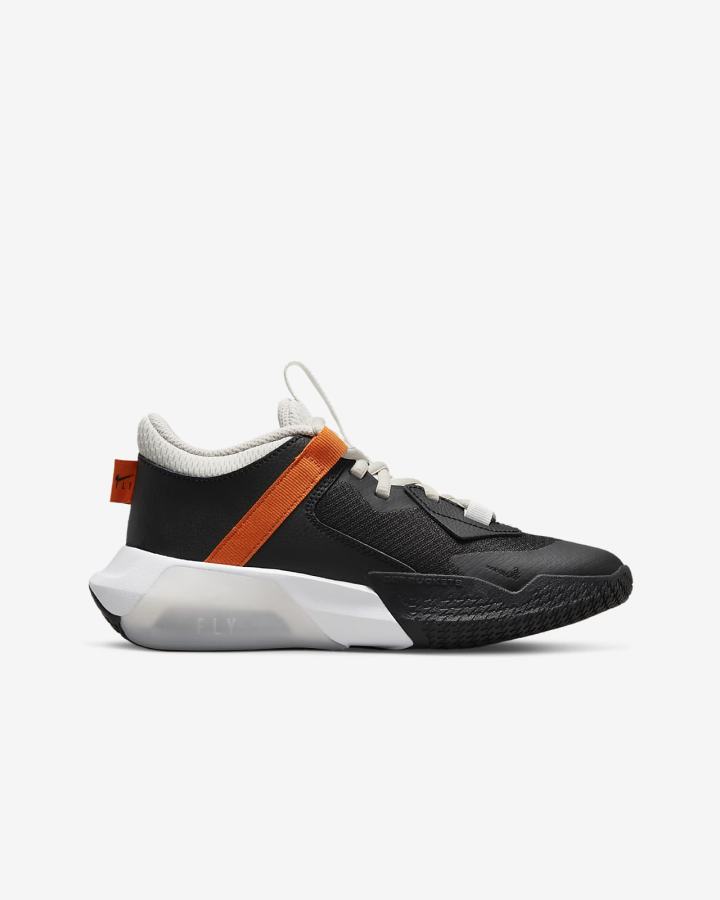 Zapatillas Baloncesto Nike Air Zoom Crossover Kids Niña Negras Beige Claro Naranjas Blancas | KZXGO-2749