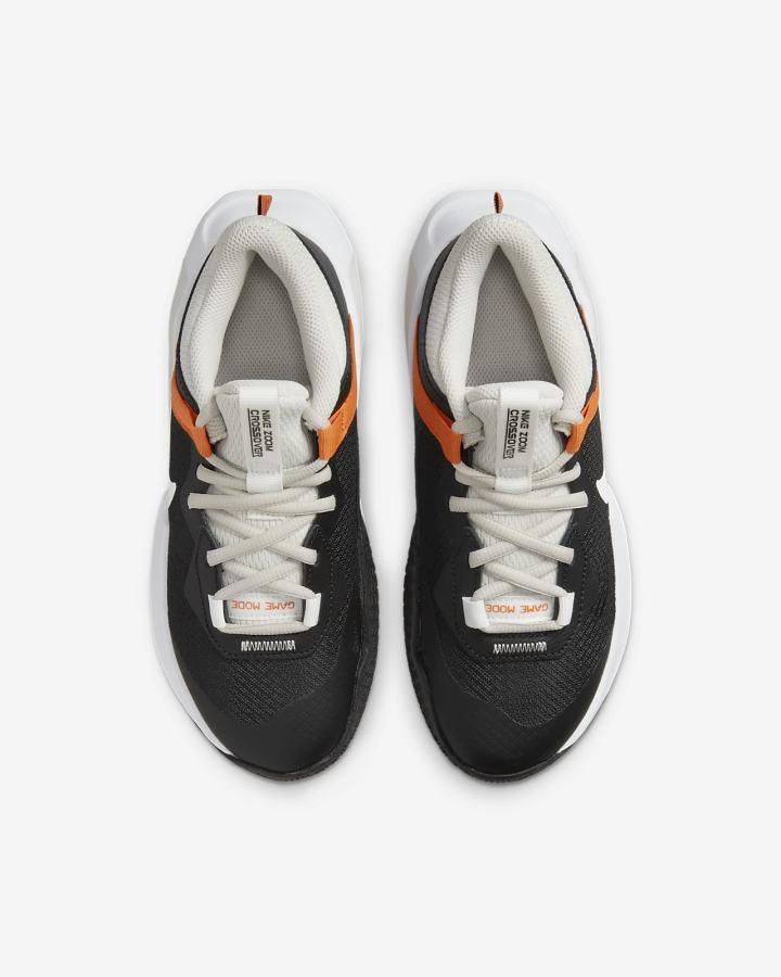 Zapatillas Baloncesto Nike Air Zoom Crossover Kids Niña Negras Beige Claro Naranjas Blancas | KZXGO-2749