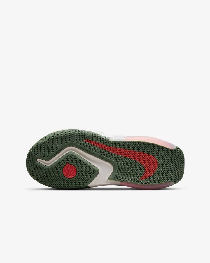 Zapatillas Baloncesto Nike Air Zoom Crossover Kids Niña Blancas Naranjas Negras | NKBFP-3689