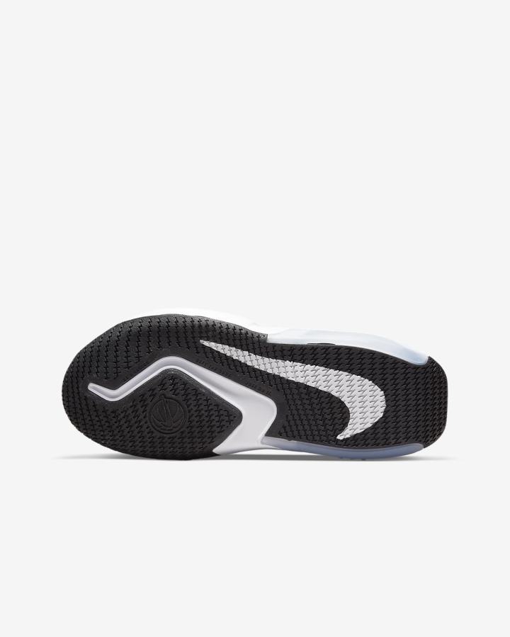 Zapatillas Baloncesto Nike Air Zoom Crossover Kids Niña Blancas Negras Metal Doradas | TYHRX-0641