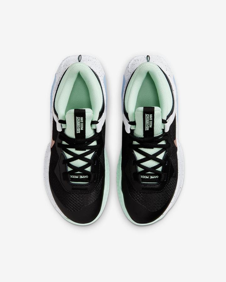 Zapatillas Baloncesto Nike Air Zoom Crossover Kids Niña Negras Verde Menta Blancas Metal Rojas Marrones | UJDTB-7134