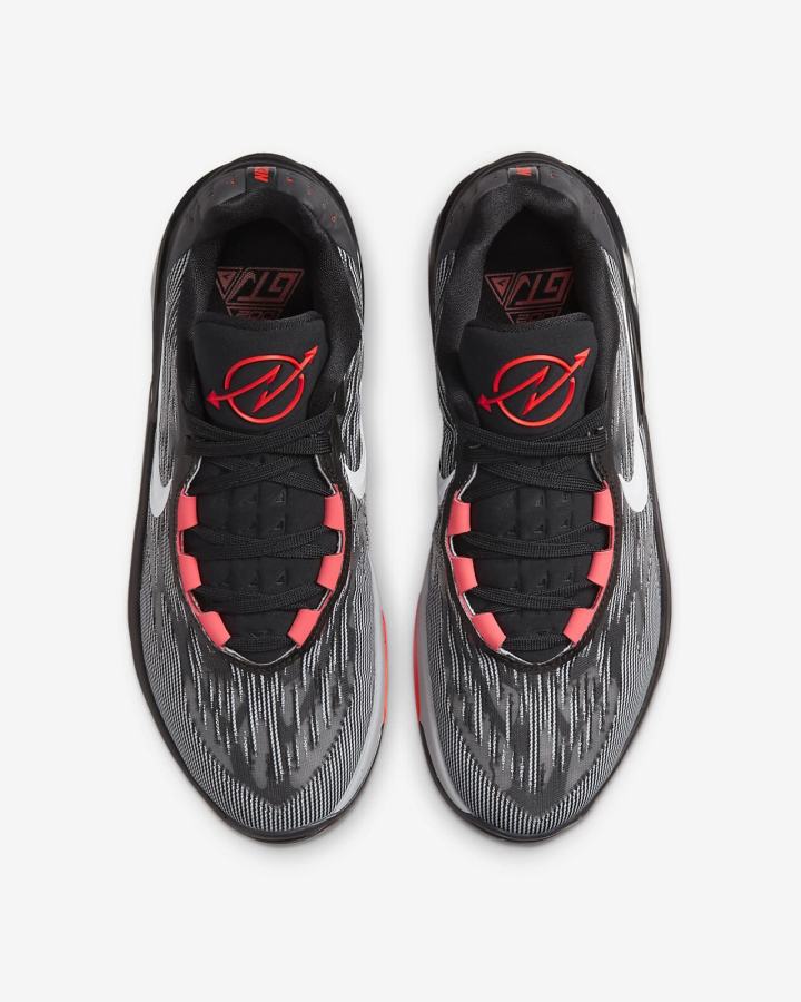 Zapatillas Baloncesto Nike Air Zoom G.T. Cut 2 Hombre Negras Gris Rojas Blancas | SNMVK-6485