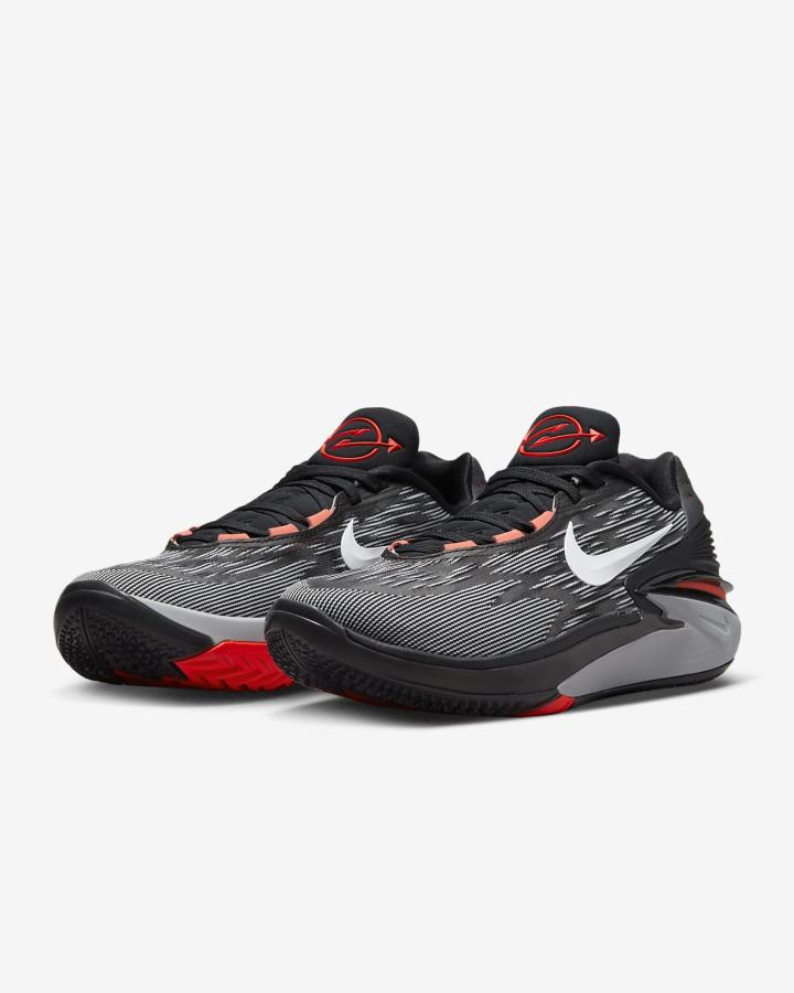 Zapatillas Baloncesto Nike Air Zoom G.T. Cut 2 Hombre Negras Gris Rojas Blancas | SNMVK-6485