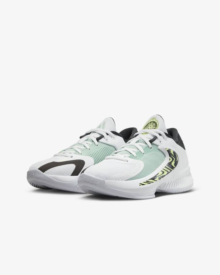Zapatillas Baloncesto Nike Freak 4 Kids Niño Blancas Negras Blancas | AOVYU-3684