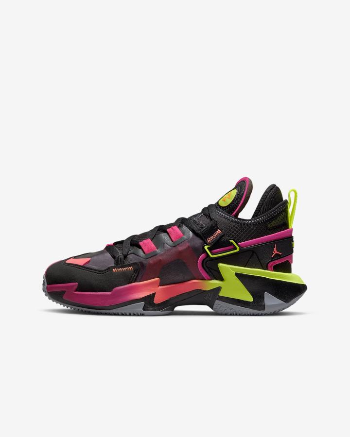 Zapatillas Baloncesto Nike Jordan Why Not .5 Kids Niño Negras Gris Mango Claro | JYNEV-3468