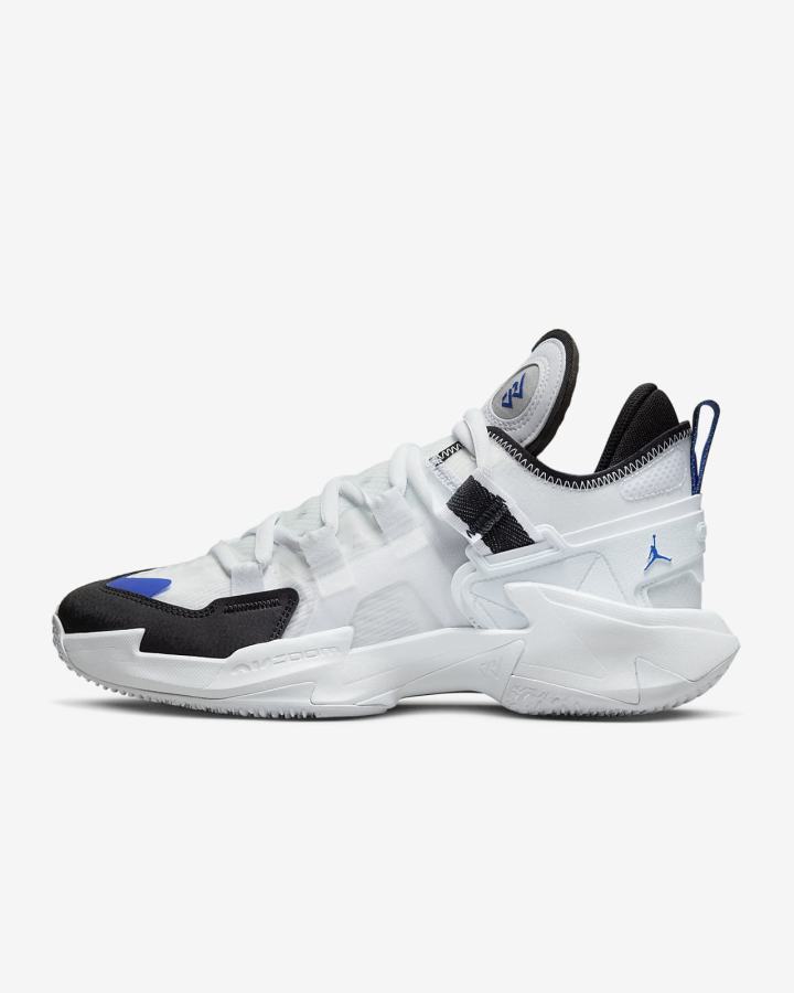 Zapatillas Baloncesto Nike Jordan Why Not .5? Hombre Blancas Negras Azules | VYXPS-4501
