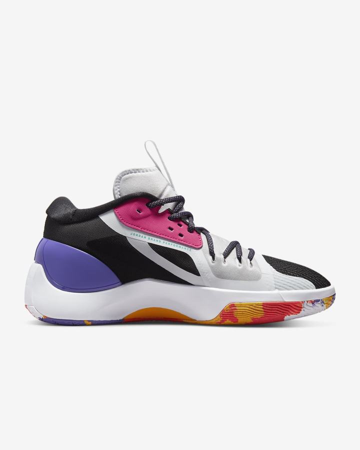 Zapatillas Baloncesto Nike Jordan Zoom Separate Hombre Blancas Negras Naranjas Turquesa | IOTYX-6047