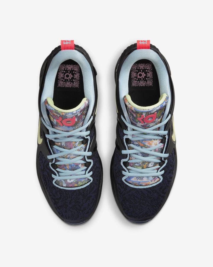 Zapatillas Baloncesto Nike KD15 Hombre Negras Azules | EWFLO-1624