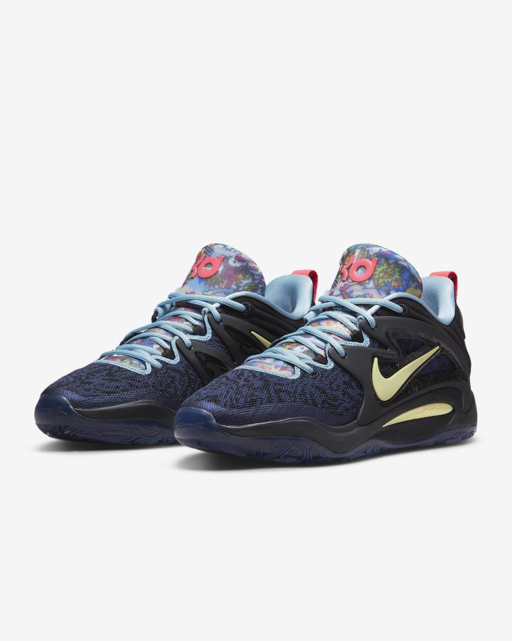 Zapatillas Baloncesto Nike KD15 Hombre Negras Azules | EWFLO-1624