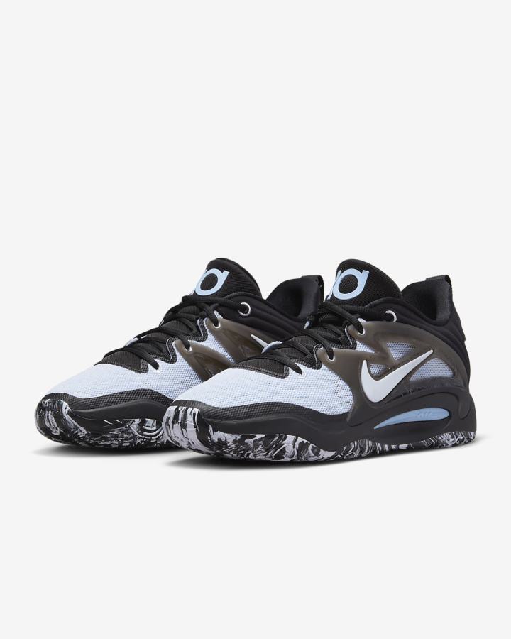 Zapatillas Baloncesto Nike KD15 Mujer Blancas Negras Azul Real Blancas | NVCLD-2743