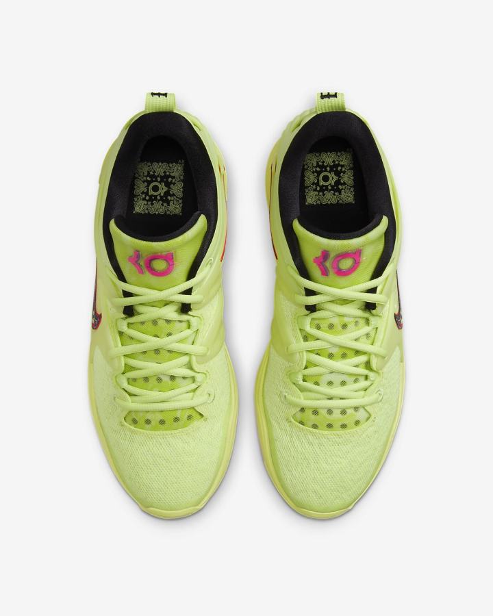 Zapatillas Baloncesto Nike KD15 Mujer Limón Claro Negras Fucsia Rojas | EVDOP-4761