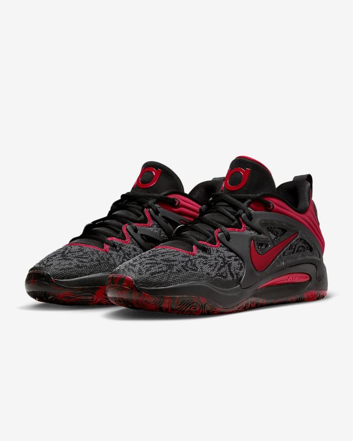 Zapatillas Baloncesto Nike KD15 Mujer Negras Rojas Claro | VMFSH-6271