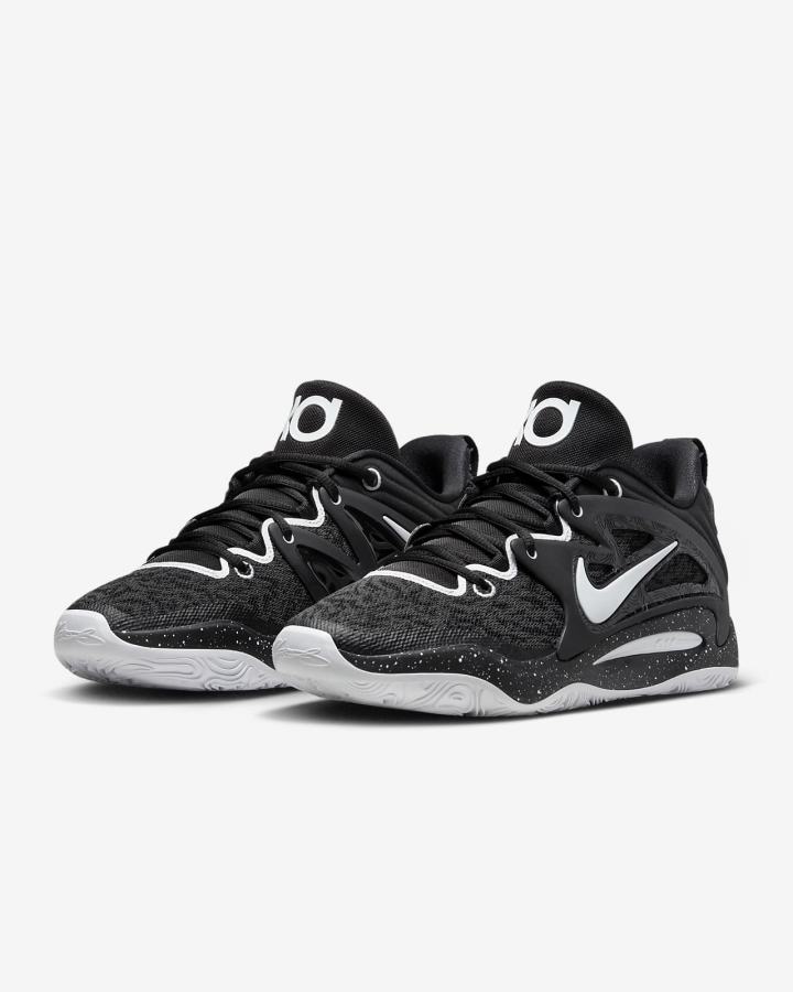 Zapatillas Baloncesto Nike KD15 (Team) Hombre Negras Blancas | CGYKS-1820