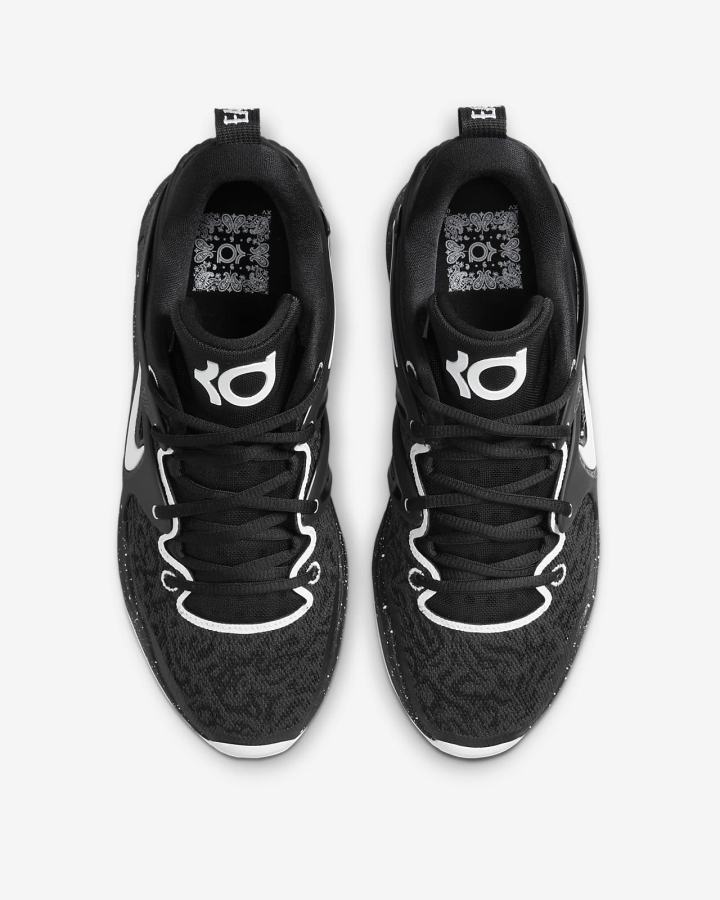 Zapatillas Baloncesto Nike KD15 (Team) Mujer Negras Blancas | JQBZD-4967