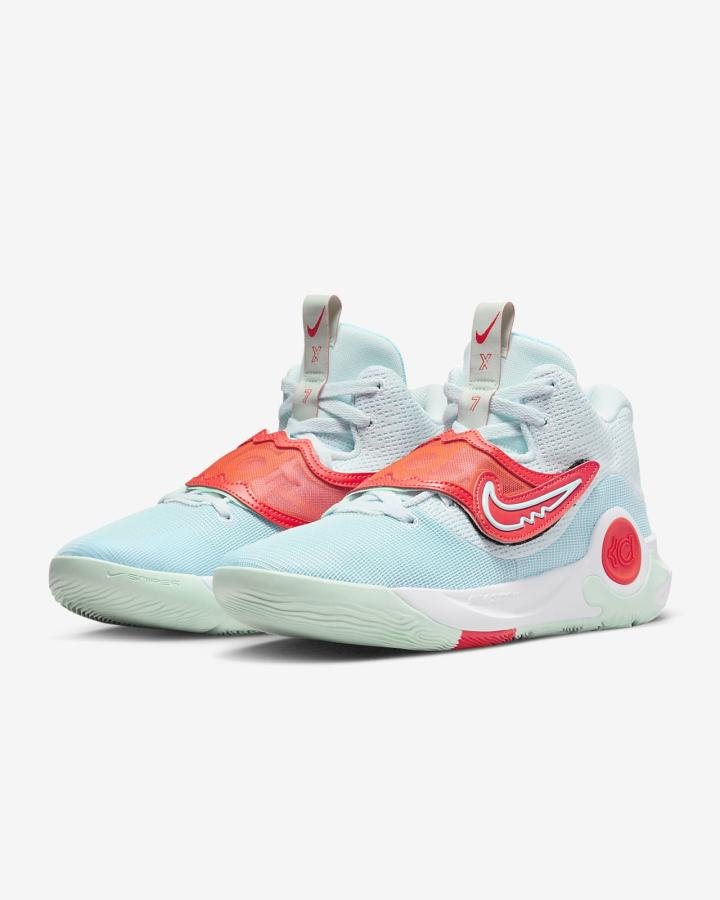 Zapatillas Baloncesto Nike KD Trey 5 X Hombre Azules Rojas Claro Verde Menta | QVALU-6091