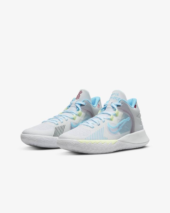Zapatillas Baloncesto Nike Kyrie Flytrap 5 Kids Niña Blancas Gris Azules | TIPUM-0976