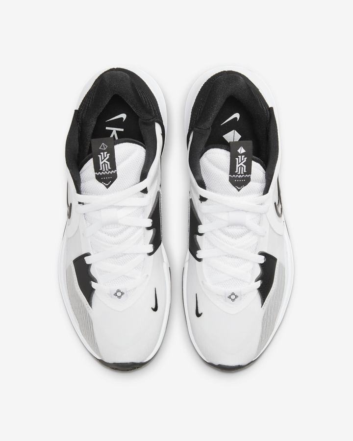 Zapatillas Baloncesto Nike Kyrie Low 5 (Team) Hombre Blancas Negras | CEBSA-7805