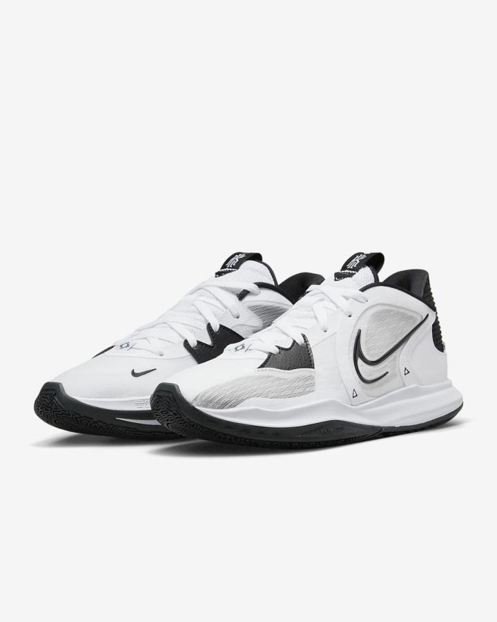 Zapatillas Baloncesto Nike Kyrie Low 5 (Team) Mujer Blancas Negras | UFHKB-0725