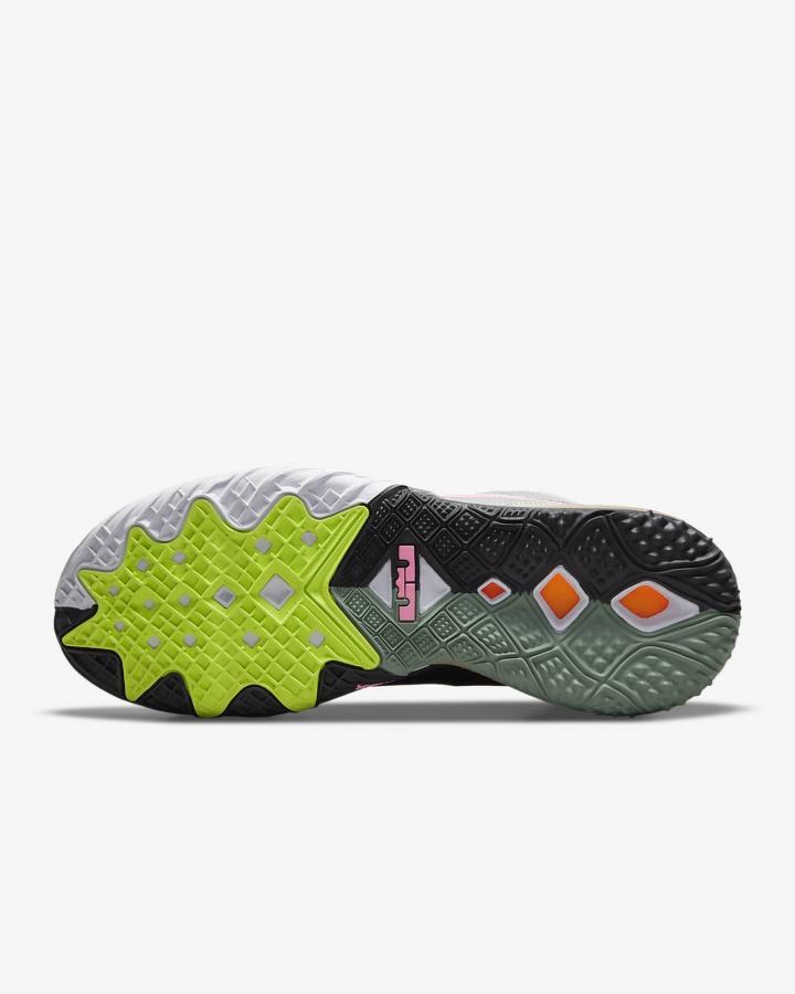 Zapatillas Baloncesto Nike LeBron 18 Low 'Bugs vs Marvin' Mujer Gris Claro Negras Blancas | QAPHI-6028