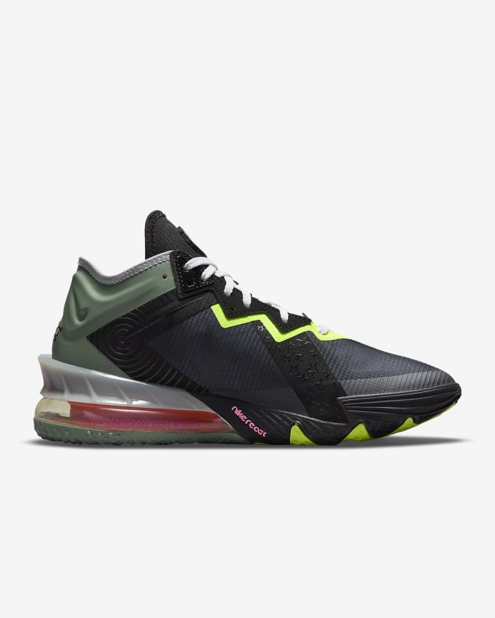 Zapatillas Baloncesto Nike LeBron 18 Low 'Bugs vs Marvin' Mujer Gris Claro Negras Blancas | QAPHI-6028