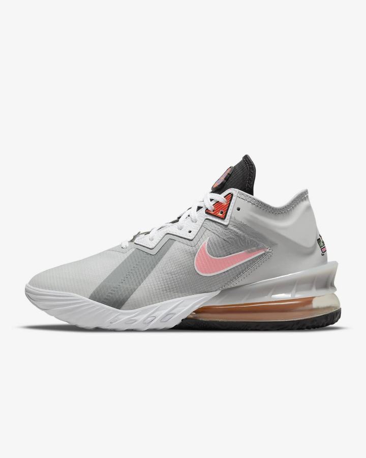 Zapatillas Baloncesto Nike LeBron 18 Low 'Bugs vs Marvin' Mujer Gris Claro Negras Blancas | QAPHI-6028